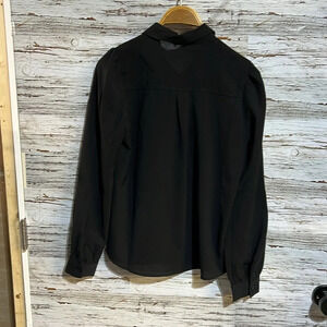 🇺🇸Have black  sheer-ish button up blouse size small